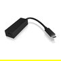 ICY BOX IB-LAN100-C3 Adaptador USB-C a Gigabit LAN Ethernet para Laptop Ordenador PC, 1 Gbit/s, Plug and Play, Negro