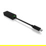 ICY BOX IB-LAN100-C3 Adaptador USB-C a Gigabit LAN Ethernet para Laptop Ordenador PC, 1 Gbit/s, Plug and Play, Negro