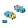 DeLOCK Acoplador de Fibra Óptica LC Duplex Hembra a LC Duplex Hembra Multimodo Aqua