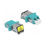 DeLOCK Acoplador de Fibra Óptica LC Duplex Hembra a LC Duplex Hembra Multimodo Aqua