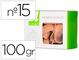 Q-connect Bandas elásticas 100 gr 150x10 mm Número 15