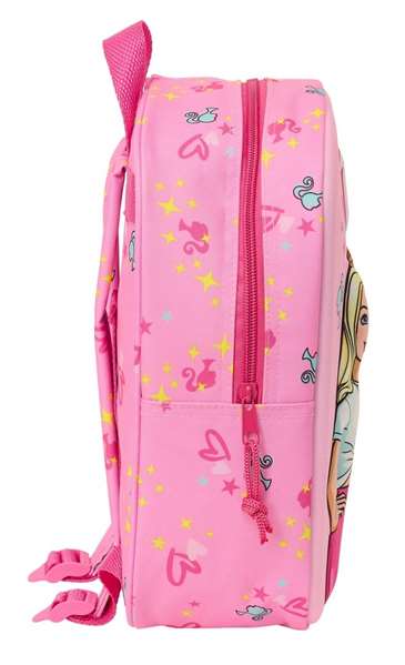 Safta Mochila Guardería Barbie 3D con Bolsillo Red