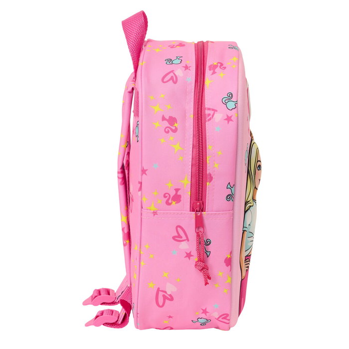 Safta Mochila Guardería Barbie 3D con Bolsillo Red