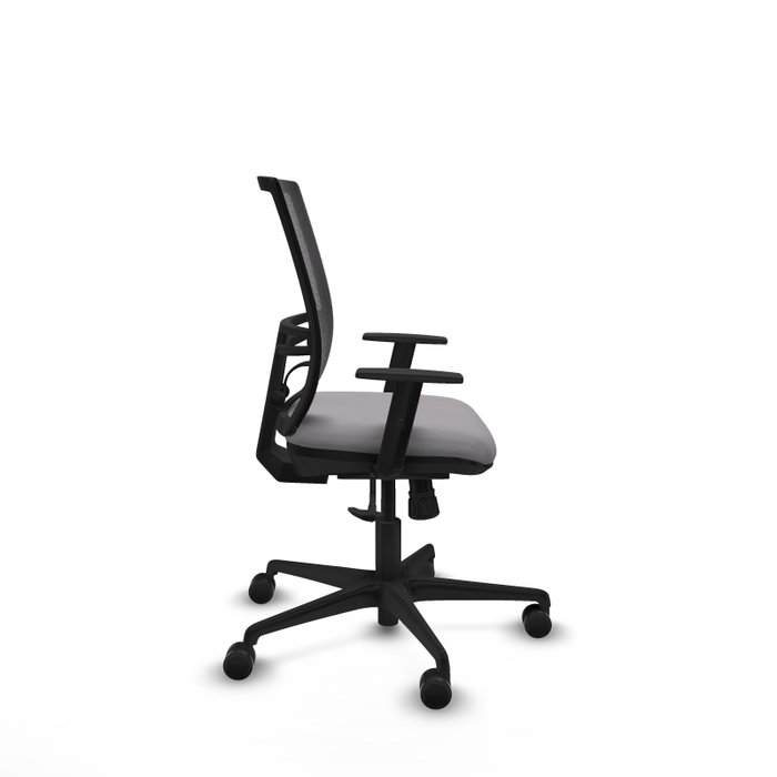 PIQUERAS Y CRESPO Silla de oficina Yunquera con mecanismo Sincro, Gris y Negro