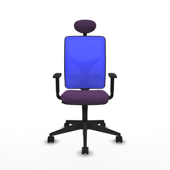 PIQUERAS Y CRESPO Silla de oficina Motilla con mecanismo Sincro, Morado y Azul