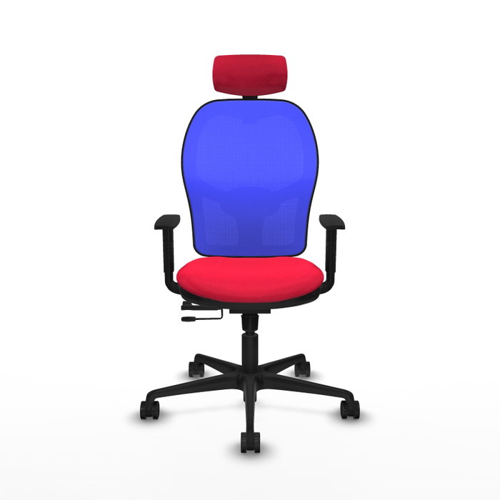 PIQUERAS Y CRESPO Silla de oficina Jorquera con mecanismo Sincro/Traslack Rojo y Azul PIQUERAS Y CRESPO Silla de oficina Jorquera con mecanismo Sincro/Traslack Rojo y Azul