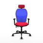 PIQUERAS Y CRESPO Silla de oficina Jorquera con mecanismo Sincro/Traslack Rojo y Azul