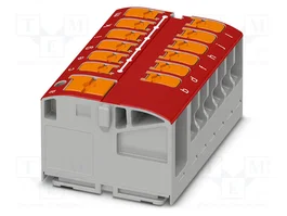PHOENIX CONTACT PTVFIX 6/12X2,5 RD Conector de carril push-in rojo