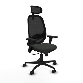 PIQUERAS Y CRESPO Silla de oficina Cilanco con mecanismo Sincro, Negro