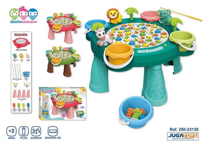 Jugatoys - enfamilia Juego ¡A Pescar! con mesa y sonidos