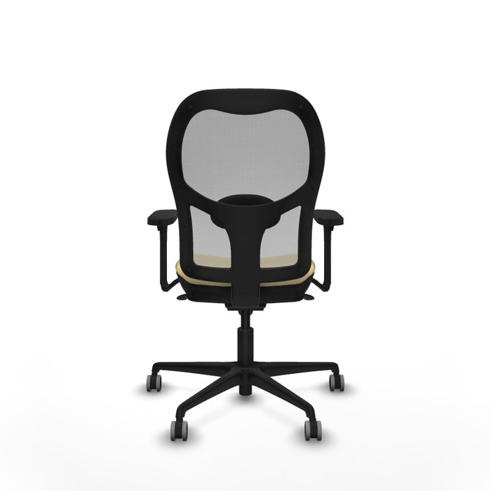 PIQUERAS Y CRESPO Silla de oficina Jorquera con mecanismo Sincro, Crema y Gris
