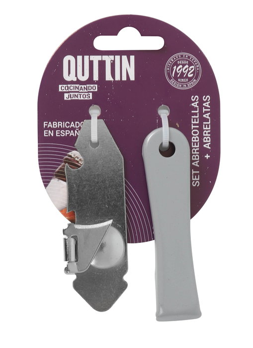Quttin Set Abrelatas 8cm y Abrebotellas 8cm Qutti