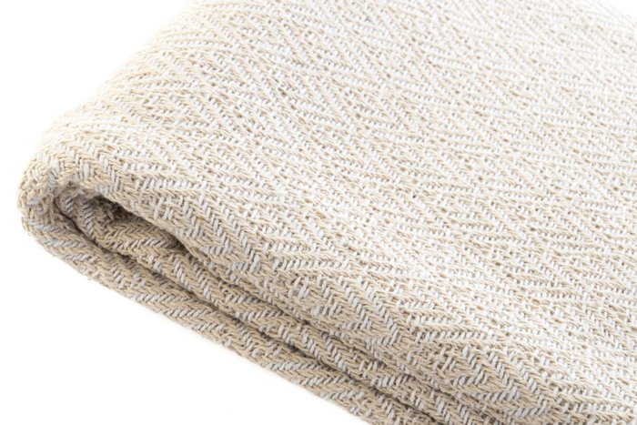 DKD Home Decor Plaid Algodón Peacock Kilim Beige y Gris con Flecos