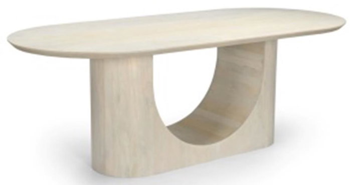 DKD Home Decor Mesa Comedor Blanco Mango 220 x 100 x 76 cm