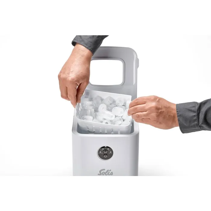 Solis Máquina de cubitos de hielo Ice Cube Express blanca 12 kg/24h 2 tamaños producción rápida SOL1759302022552