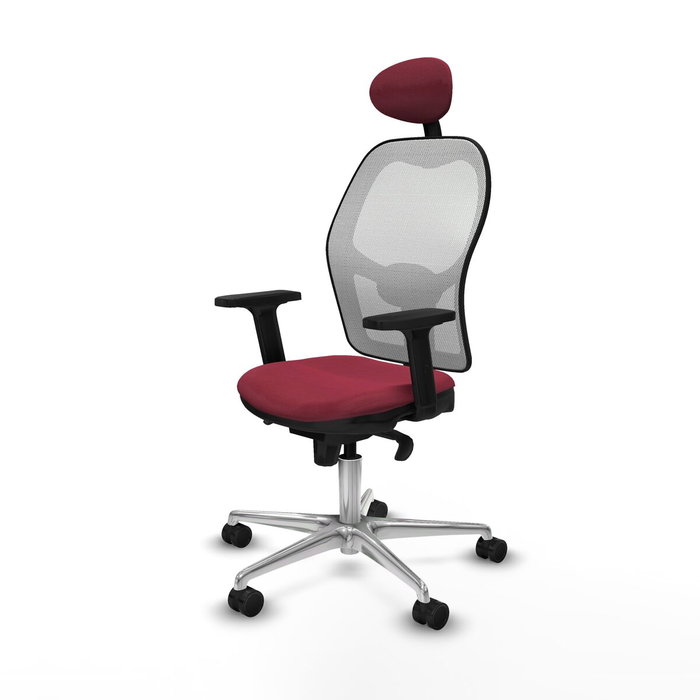 PIQUERAS Y CRESPO Silla de oficina Jorquera Granate y Blanco PIQUERAS Y CRESPO Silla de oficina Jorquera Granate y Blanco