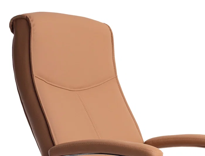Q-connect Silla de Escritorio Modelo Ena Simil Piel Base Metálica Crema [530x800x520 mm]