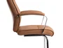 Q-connect Silla de Escritorio Modelo Ena Simil Piel Base Metálica Crema [530x800x520 mm]