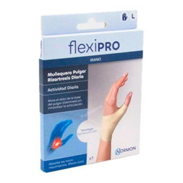 FLEXIPRO Pulg. Rhiz Muñequera Pulgar Rizartritis Diaria Izquierda Talla L 17-19 Cm Beige