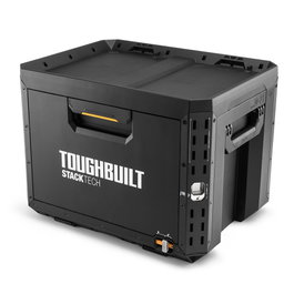 Toughbuilt Caja de herramientas Stacktech 1 cajón con cerradura, modular y apilable, 53 x 40,5 x 39,5 cm