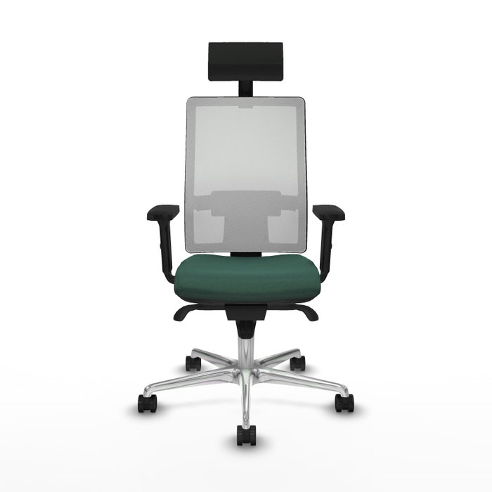 PIQUERAS Y CRESPO Silla de oficina Horna con mecanismo Sincro, Verde botella y Blanco PIQUERAS Y CRESPO Silla de oficina Horna con mecanismo Sincro, Verde botella y Blanco