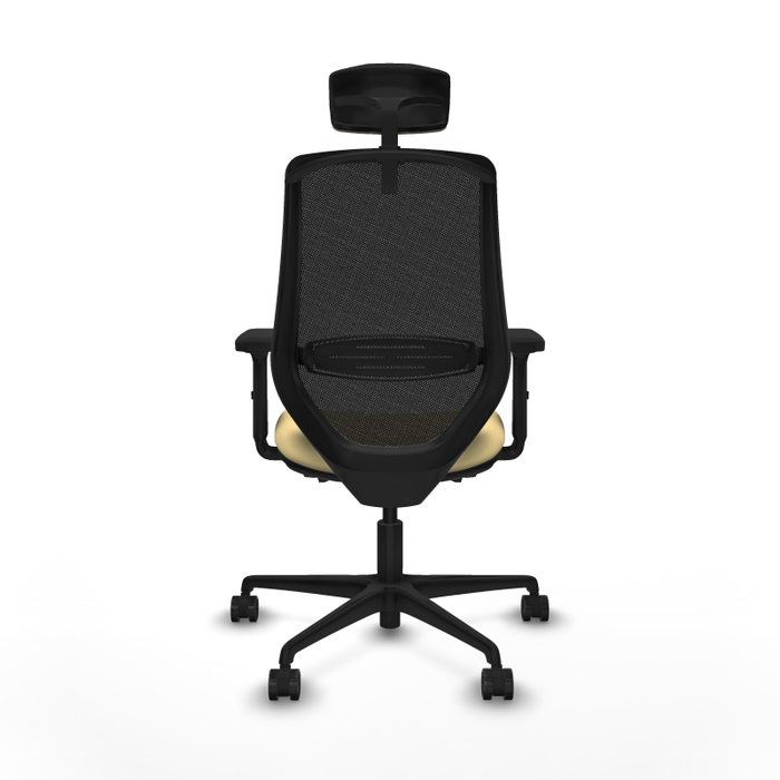 PIQUERAS Y CRESPO Silla de oficina Mardos con mecanismo Sincro/Traslack Crema y Negro