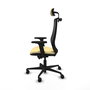 PIQUERAS Y CRESPO Silla de oficina Mardos con mecanismo Sincro/Traslack Crema y Negro