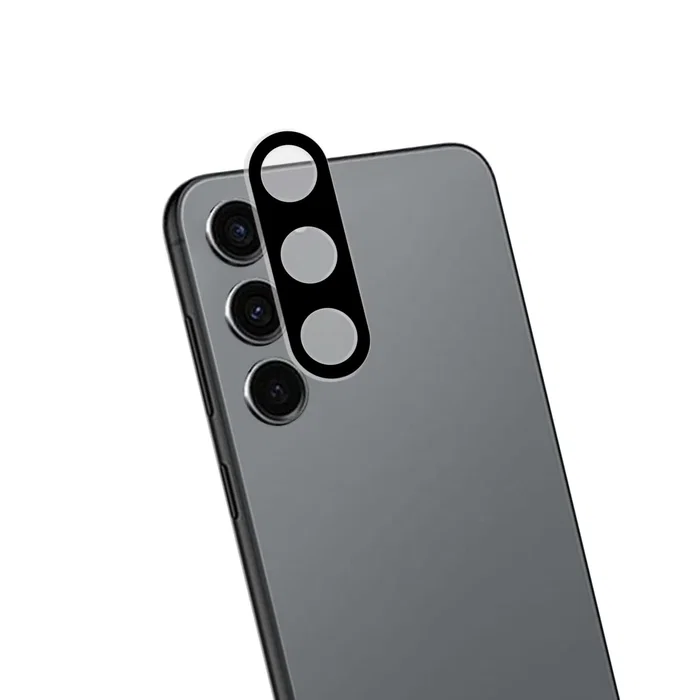 Celly CAMERALENS1064 Protector de Lente Vidrio Templado para Samsung Galaxy A55 5G - Negro Transparente, Protección Antiarrañazos