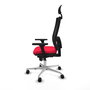 PIQUERAS Y CRESPO Silla de oficina Horna con Mecanismo Sincro, Rojo y Negro