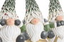 DKD Home Decor Figura Navidad Alpina Led Magnesia Verde Blanco Dorado 21.5 x 55 x 23 cm (3 Unidades)