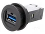 HARTING Conector hembra USB har-port 22mm negro