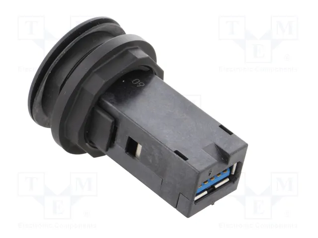 HARTING Conector hembra USB har-port 22mm negro