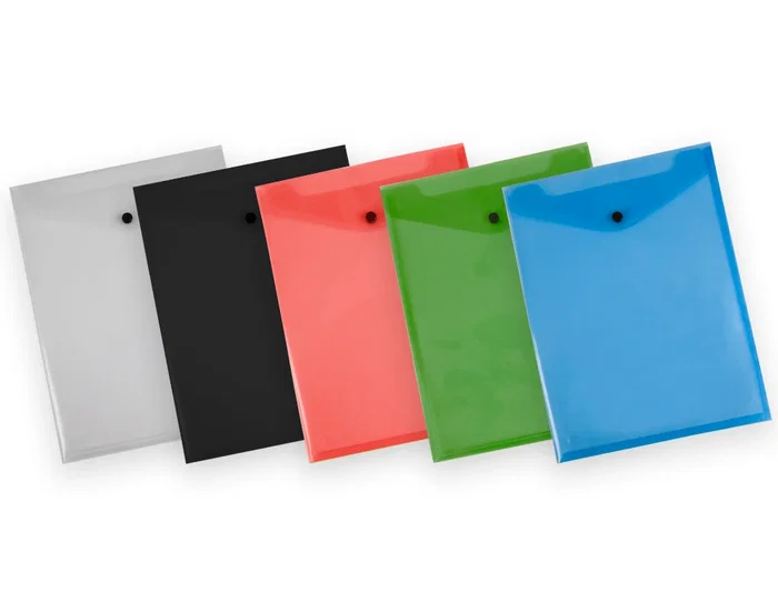 Liderpapel Dossier con Broche Polipropileno Din A4 Vertical Rojo Translúcido Fuelle Capacidad 300 Hojas