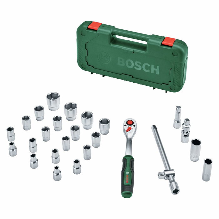 Bosch Juego de 25 llaves de carraca de 1/2 pulgada