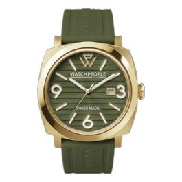Watchpeople Reloj Analógico Verde y Dorado