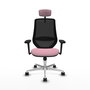PIQUERAS Y CRESPO Silla de oficina Mardos con mecanismo Sincro, Rosa y Negro