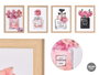 Giftdecor Cuadro Lienzo Marco Natural Perfume Surtidos 30x40 cm (Set de 8)