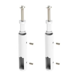 HERRAJES ALK Soportes Tubo Techo Lateral 30-12 Acabados Blanco / Negro