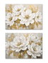 DKD Home Decor Cuadro Lienzo MDF 100x3x70 Flores Surtido de 2