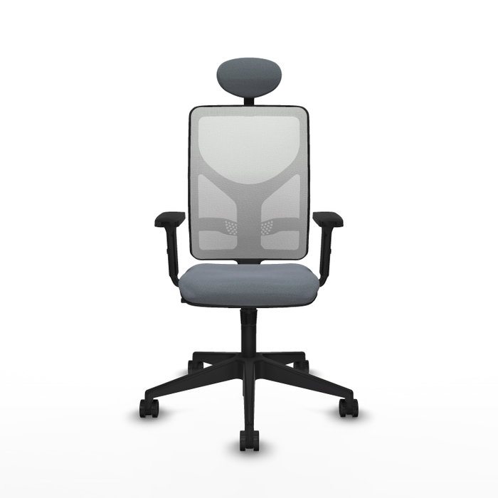 PIQUERAS Y CRESPO Silla de oficina Motilla Gris y Blanco con mecanismo Sincro PIQUERAS Y CRESPO Silla de oficina Motilla Gris y Blanco con mecanismo Sincro