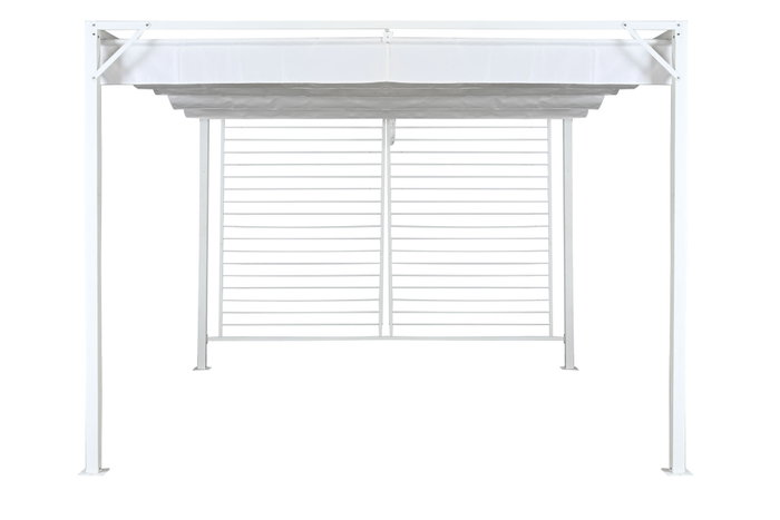 DKD Home Decor Pérgola para Terraza y Jardín Blanco 296 x 225 x 296 cm