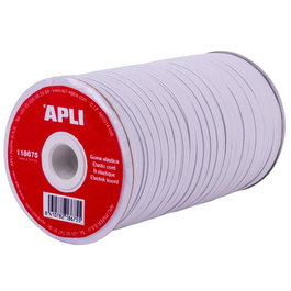 Apli Bobina De Cuerda Elástica Plana 5 mmx100M Blanco