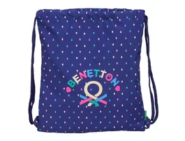 Bolsa Mochila con Cuerdas Benetton Drop Multicolor 35 x 40 x 1 cm