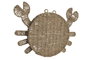 DKD Home Decor Decoración de pared Seagrass y Metal Cangrejo