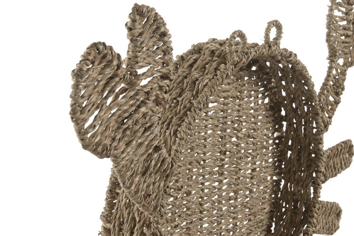 DKD Home Decor Decoración de pared Seagrass y Metal Cangrejo