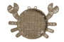 DKD Home Decor Decoración de pared Seagrass y Metal Cangrejo