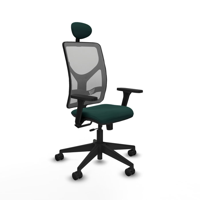 PIQUERAS Y CRESPO Silla de oficina Motilla con mecanismo Sincro/Traslack, Verde botella y Gris PIQUERAS Y CRESPO Silla de oficina Motilla con mecanismo Sincro/Traslack, Verde botella y Gris