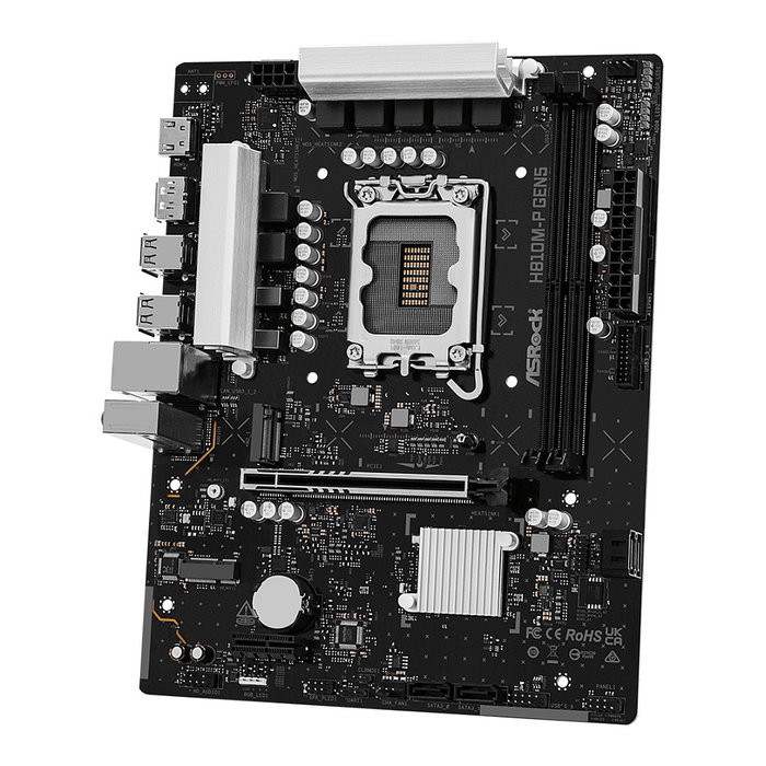 ASRock Placa Base H810M-P Gen5 - Chipset Intel H810, Socket LGA 1851 para Intel Core Ultra Series 2, DDR5 hasta 128 GB, micro ATX, 90-MXBUE0-A0UAYZ ASRock Placa Base H810M-P Gen5 - Chipset Intel H810, Socket LGA 1851 para Intel Core Ultra Series 2, DDR5 hasta 128 GB, micro ATX, 90-MXBUE0-A0UAYZ