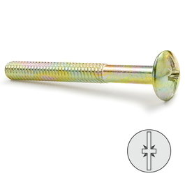 Komby Tornillo de cabeza bombata bicromatado M6/M8 Phillips