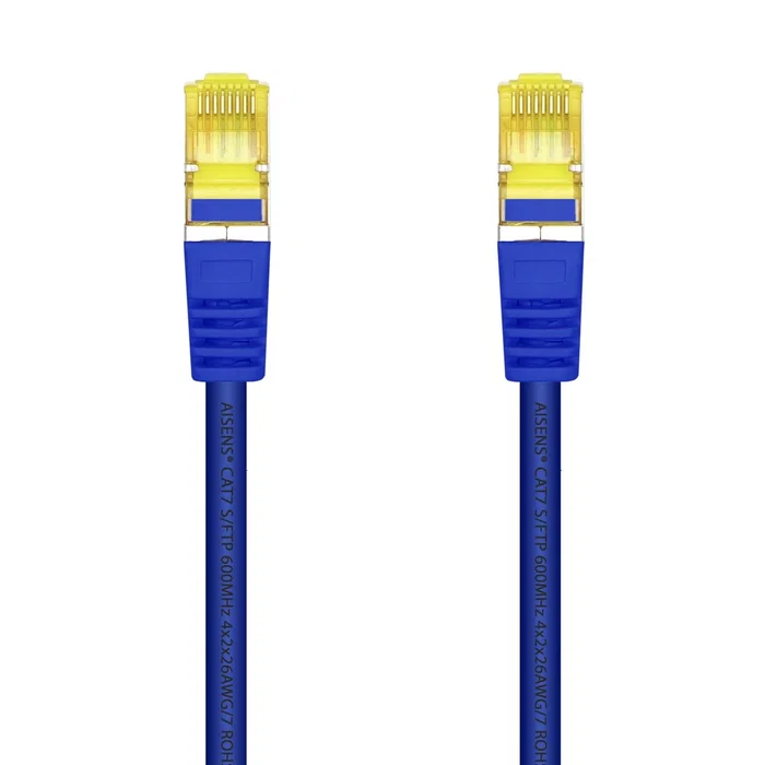 AISENS - CABLE DE RED LATIGUILLO RJ45 LSZH CAT.7 600 MHZ S/FTP PIMF AWG26, AZUL, 2.0M